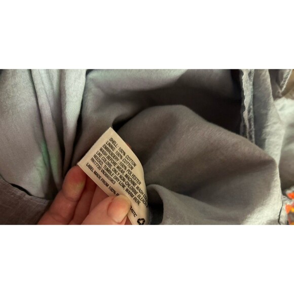 Cat & Jack S 6-6X Blue  bell sleeve girls embroidered floral boho cotton blouse - Picture 6 of 9